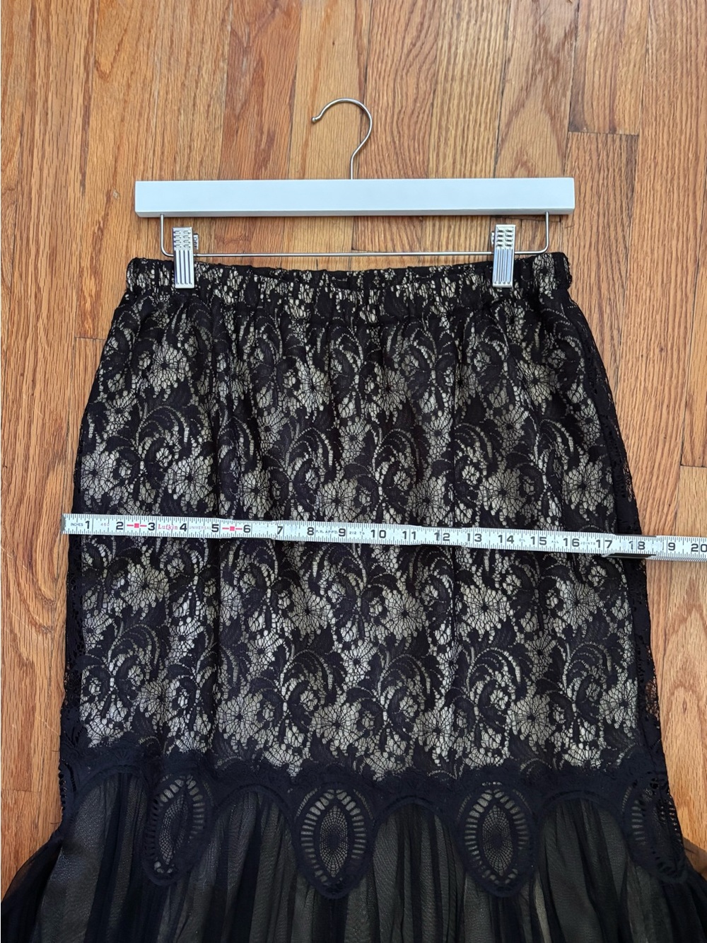 Damianou Black Lace 3 Pc Set 90s Vintage Midi Made in USA Autumn Wedding Large - Picture 12 of 16